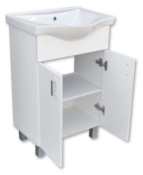EKONOMIK 55/65/75 cm komplett fürdőszoba bútor, LED világítással