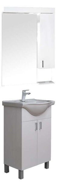 EKONOMIK 55/65/75 cm komplett fürdőszoba bútor, LED világítással