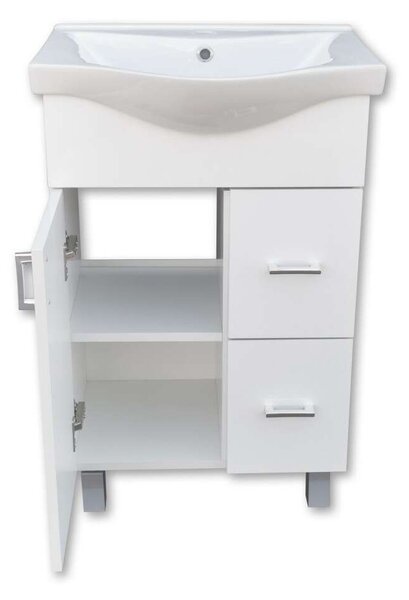 BIANKA 55/65 cm komplett fürdőszoba bútor, LED világítással