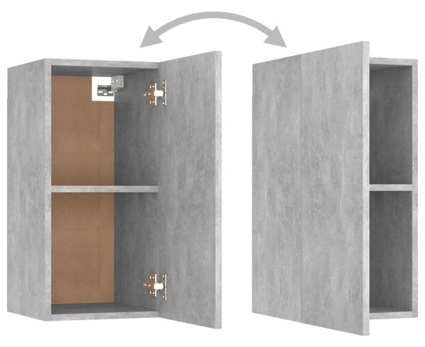 VidaXL 7 db betonszürke forgácslap TV-szekrény 30,5 x 30 x 60 cm
