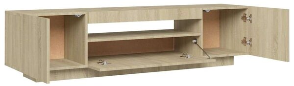 VidaXL sonoma-tölgy színű TV-szekrény LED-lámpákkal 160 x 35 x 40 cm