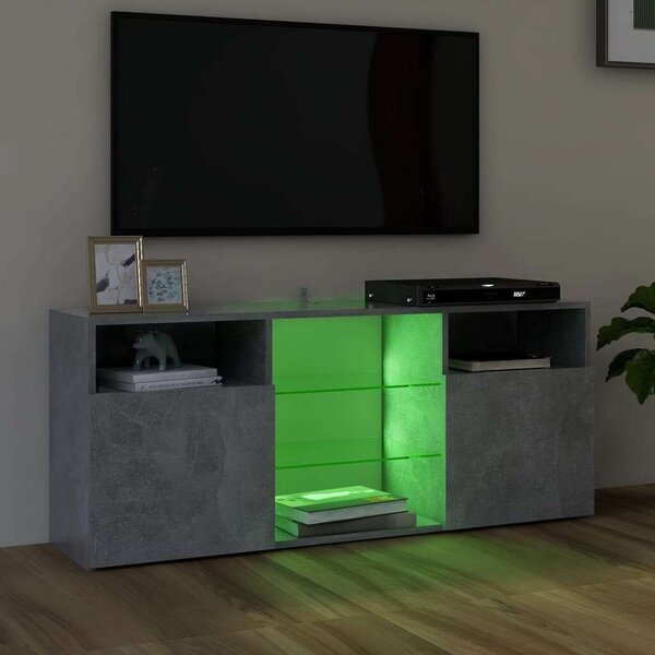 VidaXL LED TV Szekrény - Beton Szürke - 120x30x50 cm