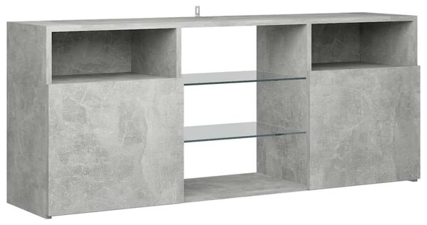 VidaXL LED TV Szekrény - Beton Szürke - 120x30x50 cm