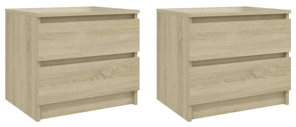 VidaXL Sonoma Tölgy Éjjeliszekrény 2 db-os Szett - 50x39x43,5 cm