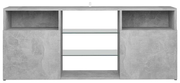 VidaXL LED TV Szekrény - Beton Szürke - 120x30x50 cm