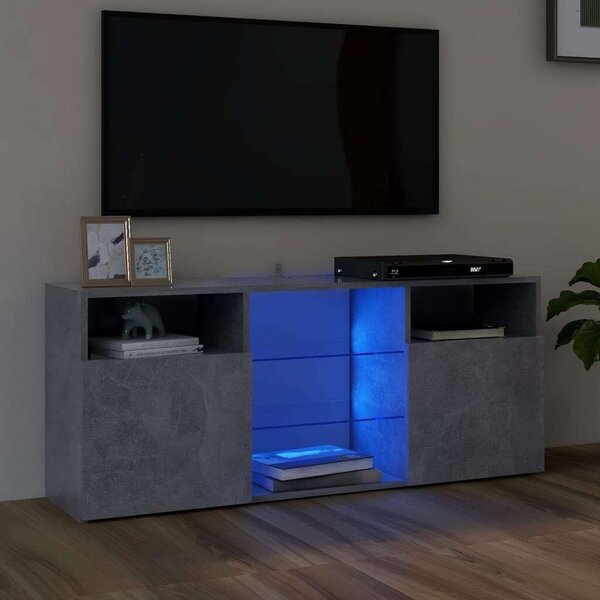VidaXL LED TV Szekrény - Beton Szürke - 120x30x50 cm
