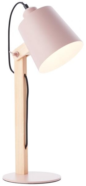 SWIVEL - Íróasztali lámpa; 1xE27, rózsaszín/fa - Brilliant-92716/17 akció