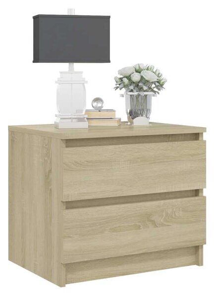 VidaXL Sonoma Tölgy Éjjeliszekrény 2 db-os Szett - 50x39x43,5 cm