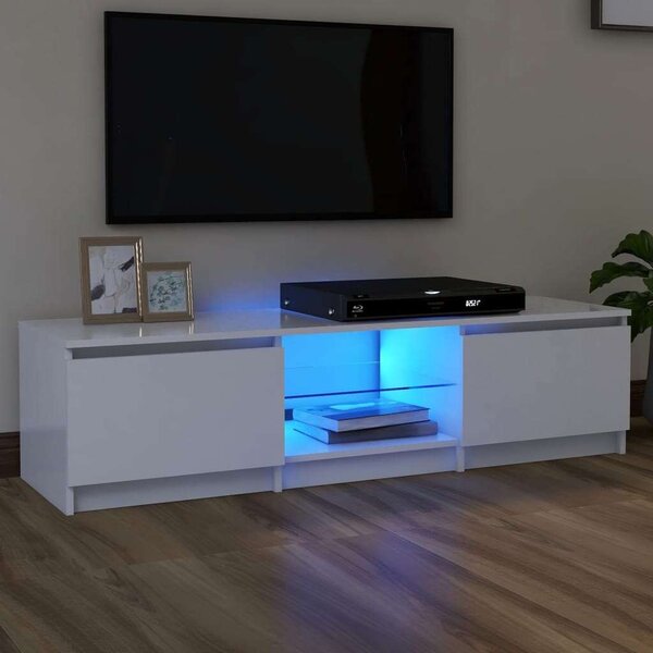 VidaXL LED TV-szekrény - Fehér - 140cm