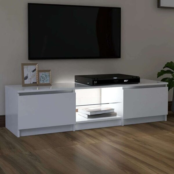 VidaXL LED TV-szekrény - Fehér - 140cm