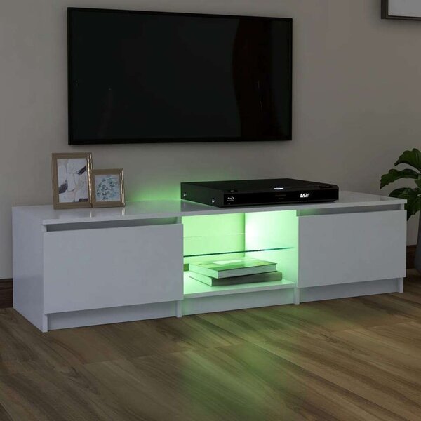 VidaXL LED TV-szekrény - Fehér - 140cm