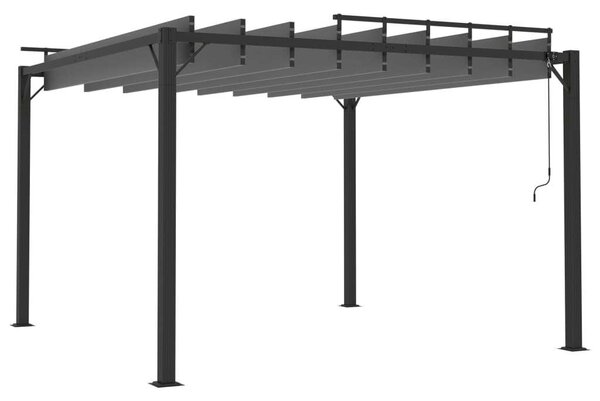 VidaXL Alumínium Pavilon - Lamellás Tető - 3x3m