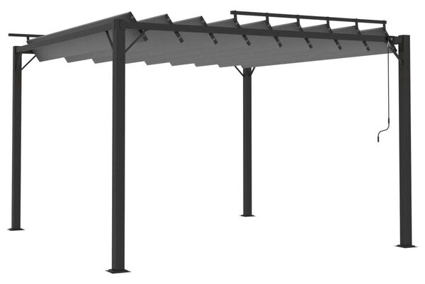 VidaXL Alumínium Pavilon - Lamellás Tető - 3x3m
