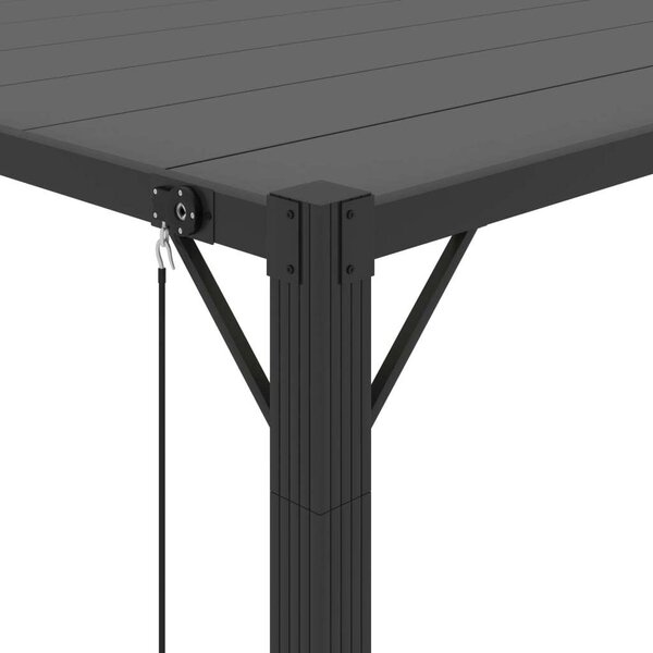 VidaXL Alumínium Pavilon - Lamellás Tető - 3x3m