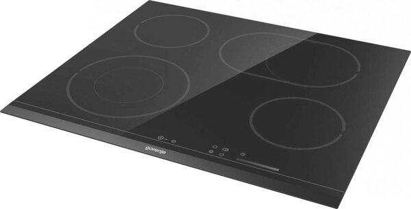 Gorenje ECS643BCSC Beépíthető kerámia főzőlap, 60cm, 4 főzőzóna, FishZone, Stop&Go, Fekete