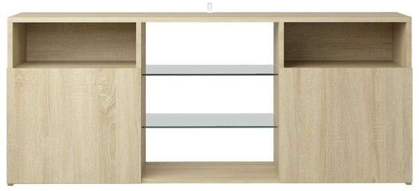 VidaXL TV-szekrény - Sonoma Tölgy - 120x30x50 cm - LED világítással