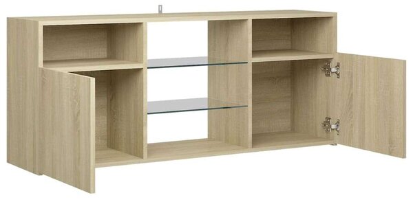 VidaXL TV-szekrény - Sonoma Tölgy - 120x30x50 cm - LED világítással
