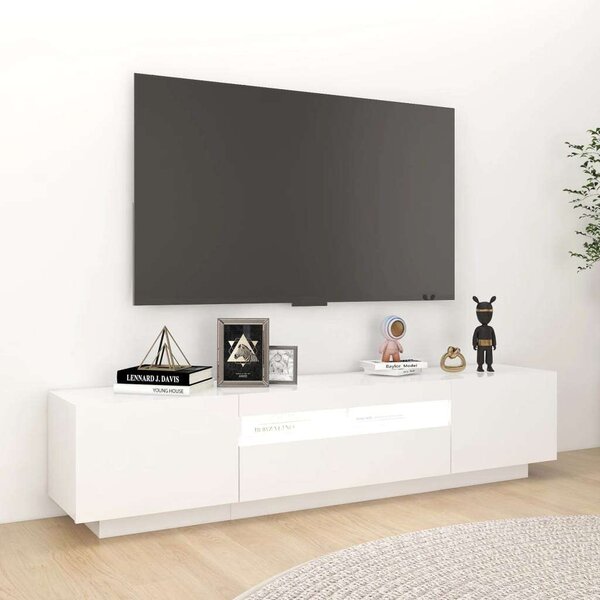 VidaXL TV-szekrény - Modern LED - Fehér - 180cm