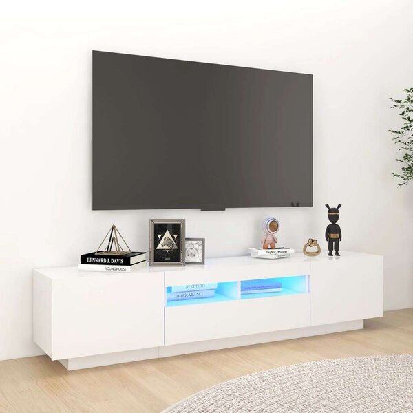 VidaXL TV-szekrény - Modern LED - Fehér - 180cm