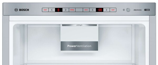 Bosch KGE398IBP Alulfagyasztós hűtőszekrény, 343L, M: 201, LowFrost, B energiaosztály, Inox