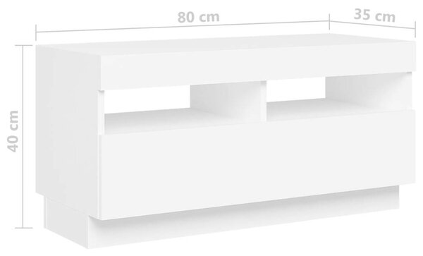 VidaXL TV-szekrény - Modern LED - Fehér - 180cm
