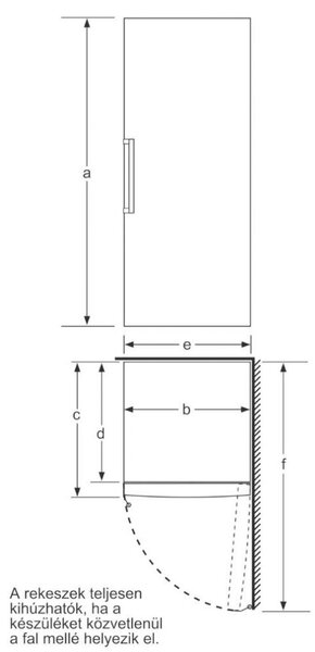 Bosch GSN58AWCV Fagyasztószekrény, 365L, M:191, NoFrost, C energiaosztály