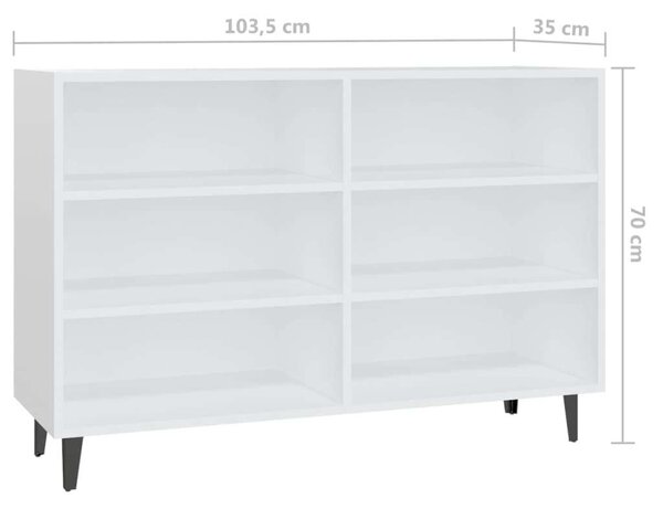 VidaXL Polcos Szekrény - Fehér - 103,5x35x70 cm
