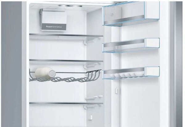 Bosch KGE398IBP Alulfagyasztós hűtőszekrény, 343L, M: 201, LowFrost, B energiaosztály, Inox