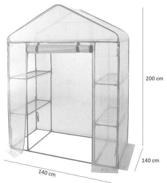 Gardenline kerti üvegház sátor acél szerkezetből