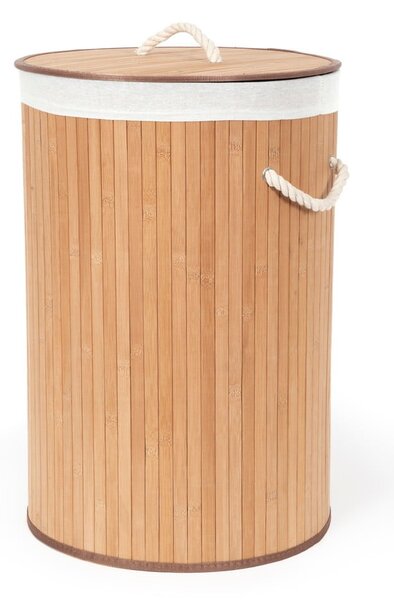 Round kerek bambusz szennyeskosár - Compactor