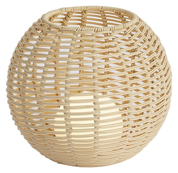 Kültéri asztali lámpa taupe 30 cm LED-del, USB-C-vel újratölthető IP44 - Oli