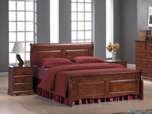BOSTON kétszemélyes ágy 160 x 200 cm antik cseresznye