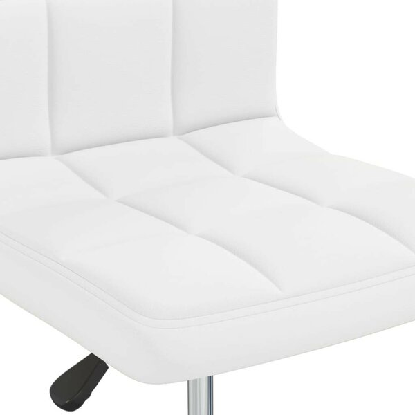 VidaXL Fehér Műbőr Forgószék - 2 db