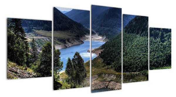 Kép - folyó, a, hegyek között (150x70cm)