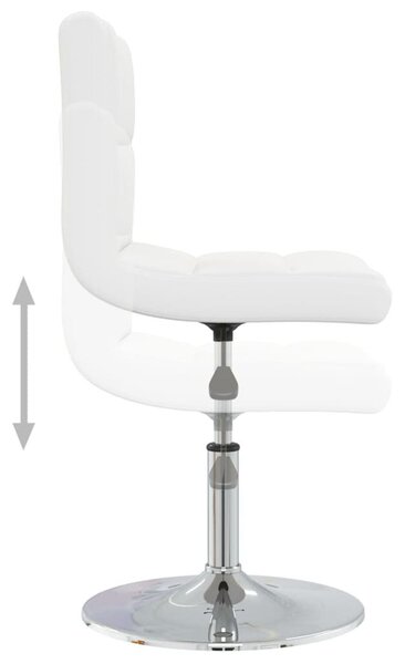 VidaXL Fehér Műbőr Forgószék - 2 db