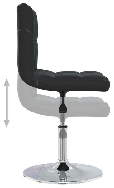 VidaXL Konyhaszékek, 2 db, fekete, ökológiai bőr