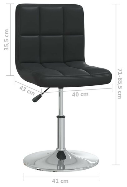 VidaXL Konyhaszékek, 2 db, fekete, ökológiai bőr
