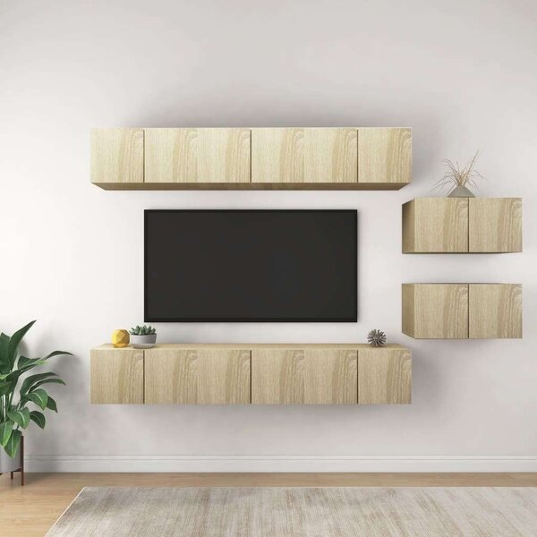 VidaXL Sonoma Tölgy TV Szekrény Szett - 8 db
