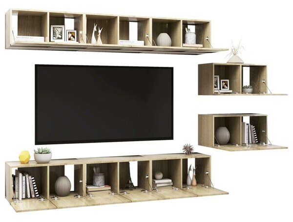 VidaXL Sonoma Tölgy TV Szekrény Szett - 8 db