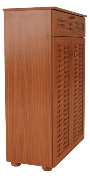 KONDELA Cipősszekrény, MDF laminált, amerikai cseresznye, FP 03