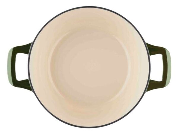 La Cuisine Green 4,75 literes zománcozott öntöttvas lábas fedővel 26*12 cm