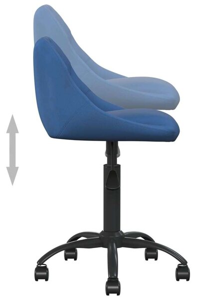 VidaXL kék bársony étkezőszék