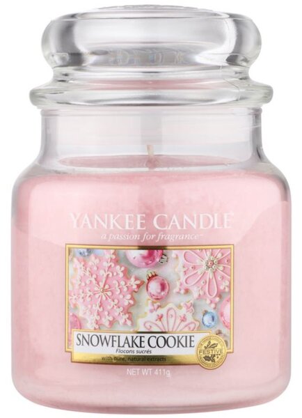 Yankee Candle Snowflake Cookie illatos gyertya Classic nagy méret 411 g
