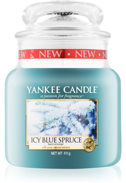 Yankee Candle Icy Blue Spruce illatos gyertya Classic közepes méret 411 g