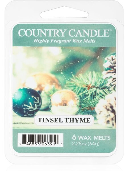 Country Candle Tinsel Thyme illatos viasz aromalámpába 64 g