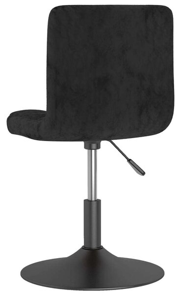 VidaXL Forgó Étkezőszék - Bársony - Fekete - 2 db