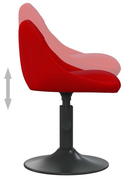 VidaXL Bordó Bársony Forgó Étkezőszék - 2 db