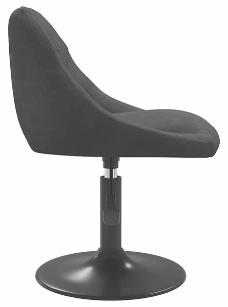 VidaXL Forgó Étkezőszék - Bársony - Fekete - 4 db