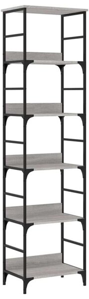 Ipari Fa Könyvespolc - 5 Polc - 50x33x188,5 cm