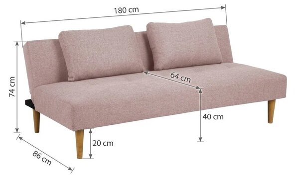 Szürke állítható-kinyitható kanapé 180 cm Matylda – Bonami Essentials